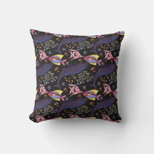 Aquatic animals pattern   ocean underwater life 21 cushion