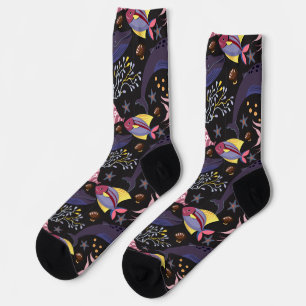 Aquatic animals pattern ocean underwater life 21 socks
