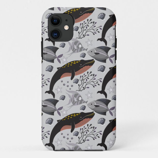 Aquatic animals pattern | ocean underwater life 22 Case-Mate iPhone case (Back)