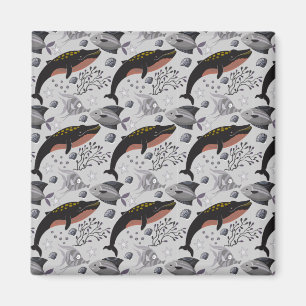Aquatic animals pattern   ocean underwater life 22 magnet