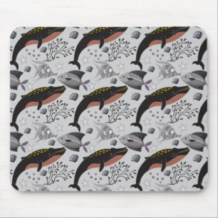 Aquatic animals pattern   ocean underwater life 22 mouse pad