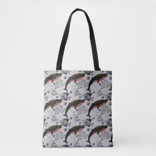 Aquatic animals pattern ocean underwater life 22 tote bag