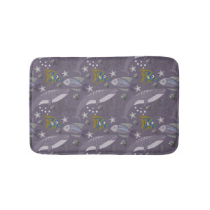 Aquatic animals pattern   ocean underwater life 24 bath mat