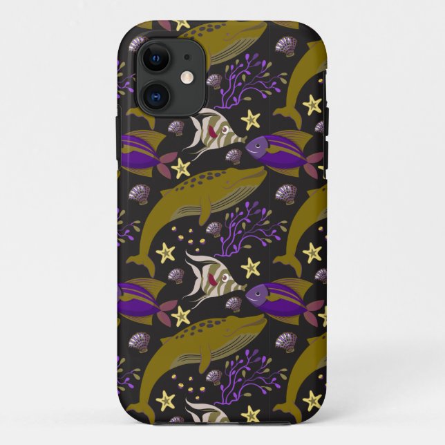 Aquatic animals pattern | ocean underwater life 25 Case-Mate iPhone case (Back)