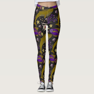Aquatic animals pattern ocean underwater life 25 leggings