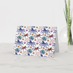 Aquatic animals pattern ocean underwater life 27 card