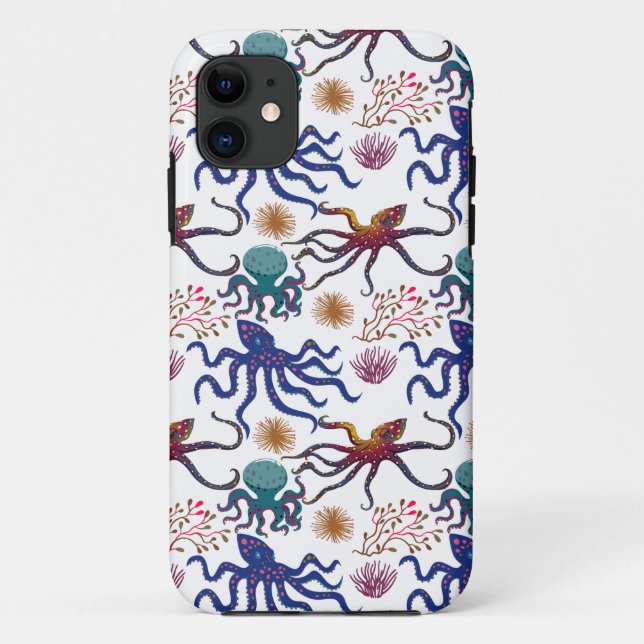 Aquatic animals pattern | ocean underwater life 27 Case-Mate iPhone case (Back)