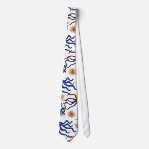 Aquatic animals pattern ocean underwater life 27 tie