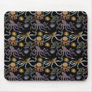 Aquatic animals pattern ocean underwater life 29 mouse pad