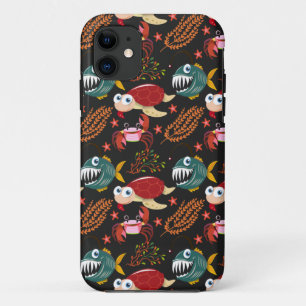 Aquatic animals pattern ocean underwater life 30 iPhone 11 case