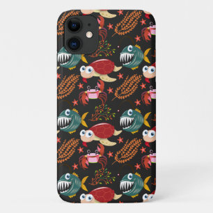 Aquatic animals pattern   ocean underwater life 30 iPhone 11 case