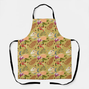 Aquatic animals pattern   ocean underwater life 31 apron