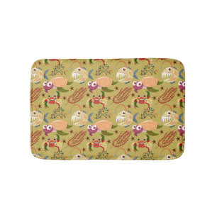 Aquatic animals pattern   ocean underwater life 31 bath mat