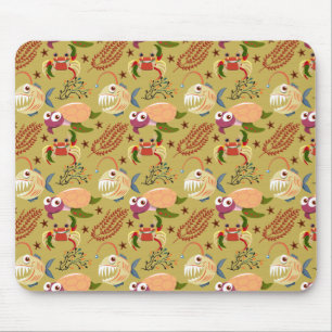 Aquatic animals pattern ocean underwater life 31 mouse pad