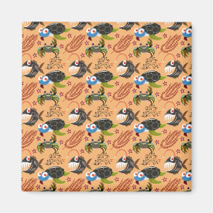Aquatic animals pattern   ocean underwater life 32 magnet