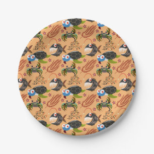 Aquatic animals pattern   ocean underwater life 32 paper plate
