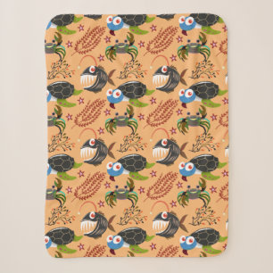 Aquatic animals pattern   ocean underwater life 32 sherpa blanket