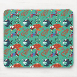 Aquatic animals pattern ocean underwater life 33 mouse pad