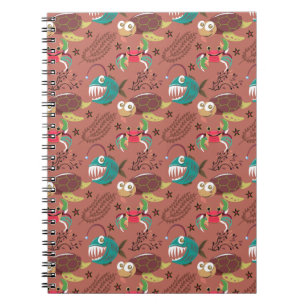 Aquatic animals pattern   ocean underwater life 35 notebook