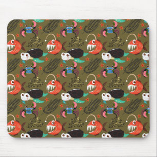 Aquatic animals pattern   ocean underwater life 36 mouse pad