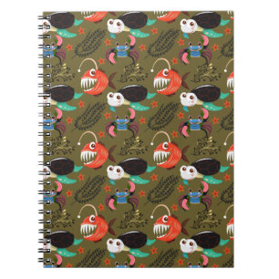 Aquatic animals pattern   ocean underwater life 36 notebook