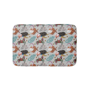 Aquatic animals pattern ocean underwater life 37 bath mat