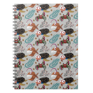 Aquatic animals pattern   ocean underwater life 37 notebook
