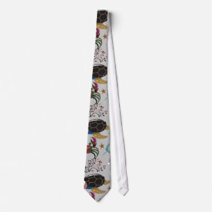 Aquatic animals pattern ocean underwater life 37 tie