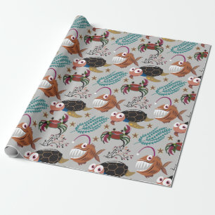 Aquatic animals pattern ocean underwater life 37 wrapping paper