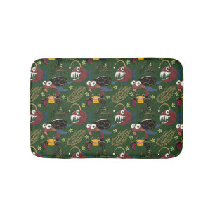 Aquatic animals pattern ocean underwater life 38 bath mat