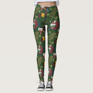 Aquatic animals pattern ocean underwater life 38 leggings