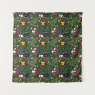 Aquatic animals pattern   ocean underwater life 38 tapestry