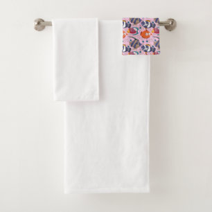 Aquatic animals pattern   ocean underwater life 39 bath towel set