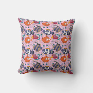 Aquatic animals pattern   ocean underwater life 39 cushion
