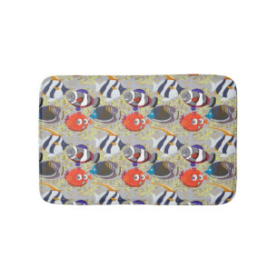 Aquatic animals pattern   ocean underwater life 40 bath mat
