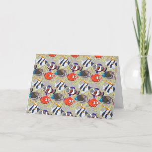 Aquatic animals pattern   ocean underwater life 40 card