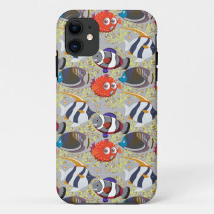 Aquatic animals pattern   ocean underwater life 40 iPhone 11 case