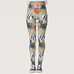 Aquatic animals pattern   ocean underwater life 40 leggings