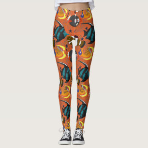Aquatic animals pattern   ocean underwater life 42 leggings