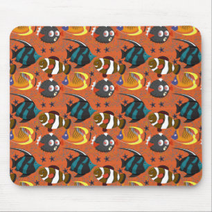 Aquatic animals pattern   ocean underwater life 42 mouse pad