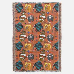 Aquatic animals pattern   ocean underwater life 42 throw blanket