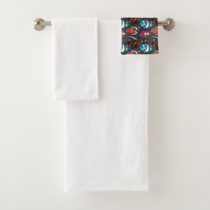 Aquatic animals pattern   ocean underwater life 43 bath towel set