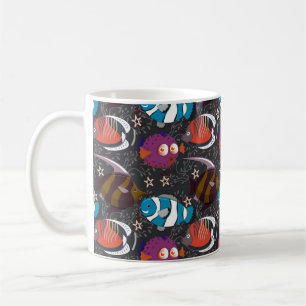 Aquatic animals pattern   ocean underwater life 43 coffee mug