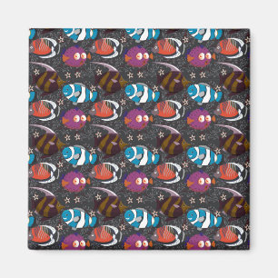 Aquatic animals pattern ocean underwater life 43 magnet