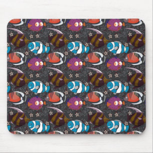 Aquatic animals pattern ocean underwater life 43 mouse pad