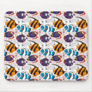 Aquatic animals pattern   ocean underwater life 44 mouse pad