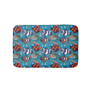 Aquatic animals pattern   ocean underwater life 45 bath mat