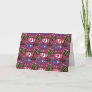 Aquatic animals pattern ocean underwater life 46 card