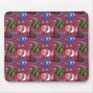 Aquatic animals pattern ocean underwater life 46 mouse pad