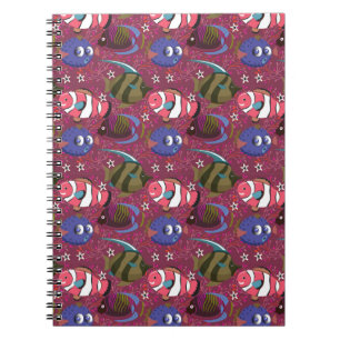 Aquatic animals pattern ocean underwater life 46 notebook